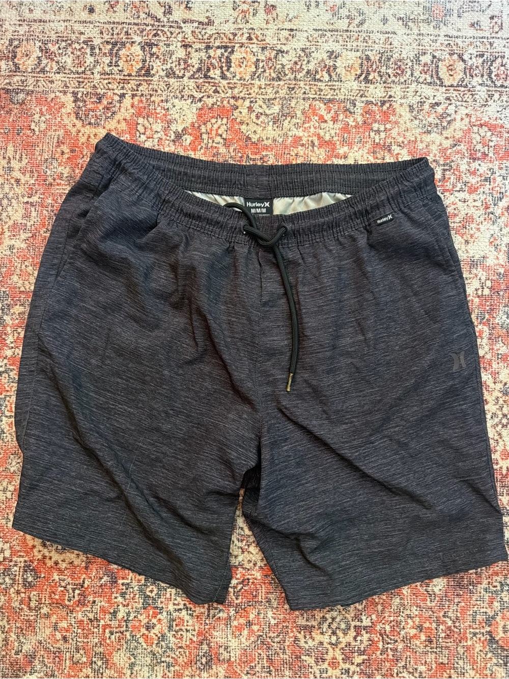 Hurley Men's Dark Navy Heather Athletic Shorts